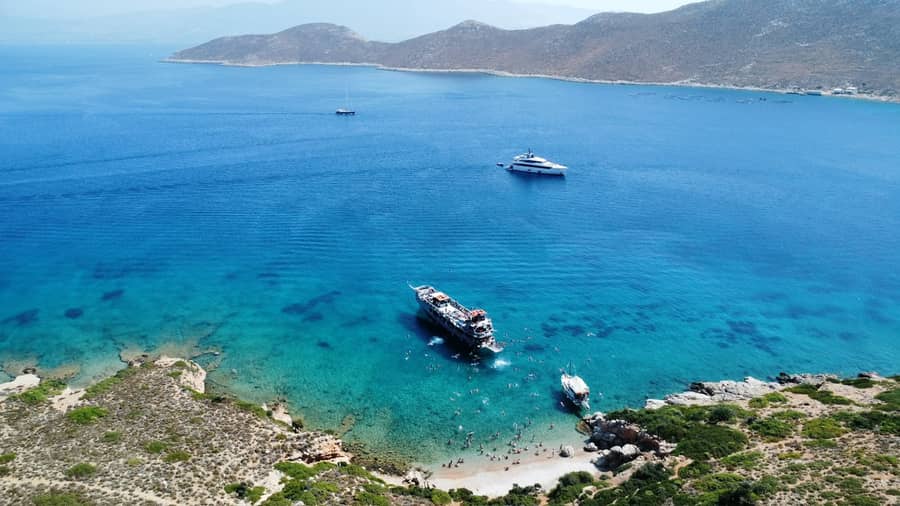 Kos Pearl Cruise Aerial Turquoise Bay