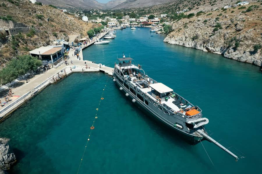 Kos Pearl Cruise Moored Vathy Aerial
