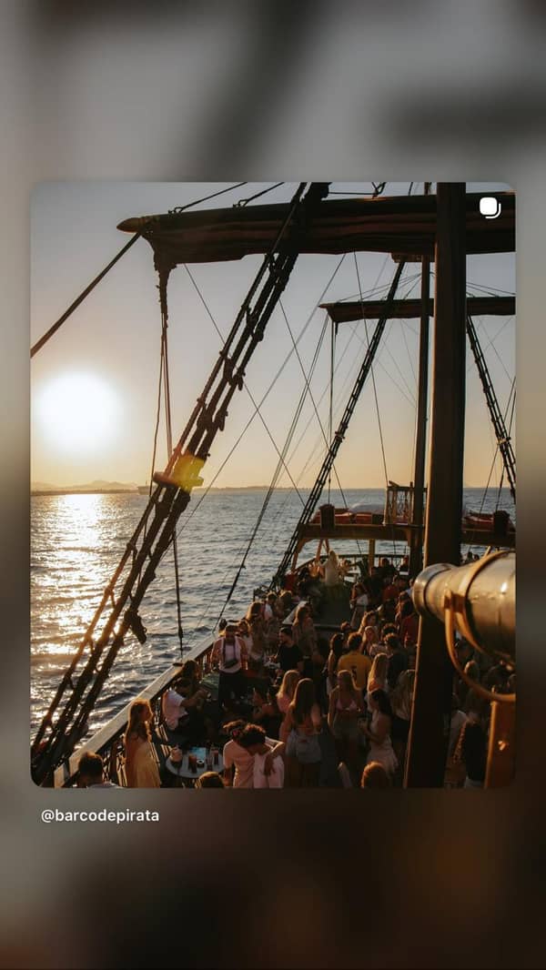 Pirate Ship Mast Golden Hour Kos