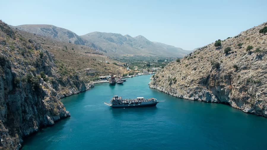 Kos Pearl Cruise Cliffs Narrow Inlet